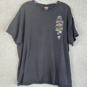 Vintage Harley Davidson Biker Skull Graphic T-Shirt Size XL San‎ Antonio, TX Y2K